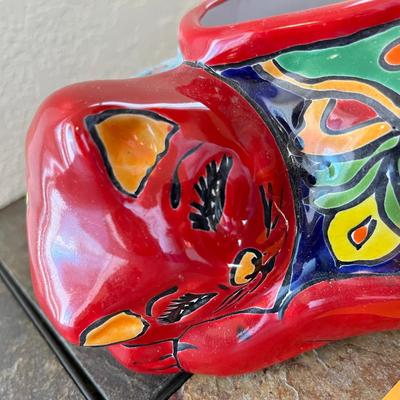 Talavera Cat Planter