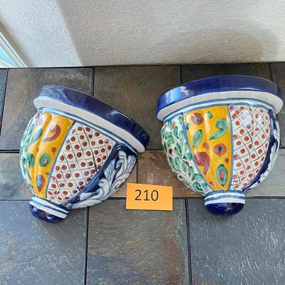Talavera Wall Sconce Planters