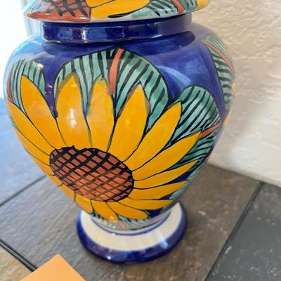 Talavera Sunflower Ginger Jar