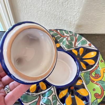Talavera Hen on Nest Egg Dish