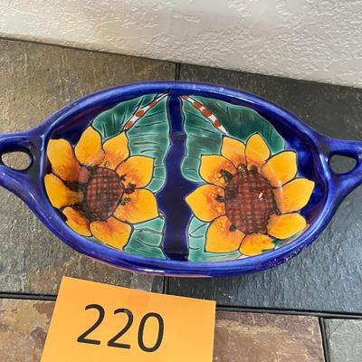 Talavera Sunflower Oval Bowl