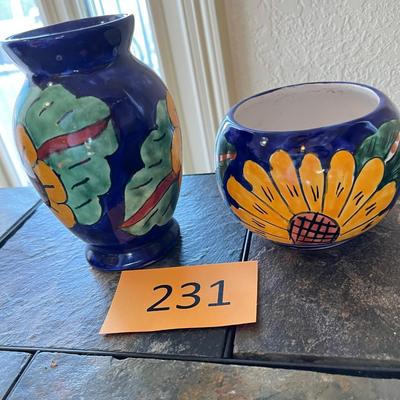 Talavera Sunflower Vase & Planter