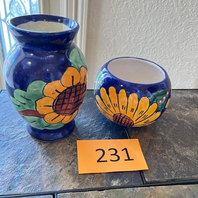 Talavera Sunflower Vase & Planter