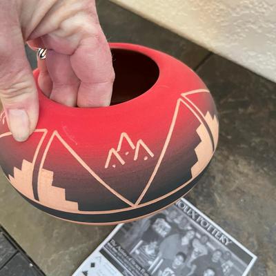 Sioux Pottery Red Bowl