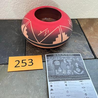 Sioux Pottery Red Bowl