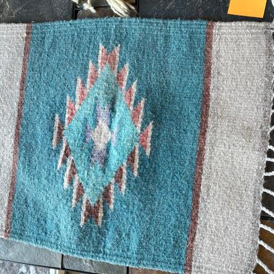 Lot of 2 small rugs Mexican Southwestern