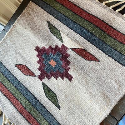 Lot of 2 small rugs Mexican Southwestern