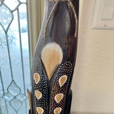 Wood carved cat