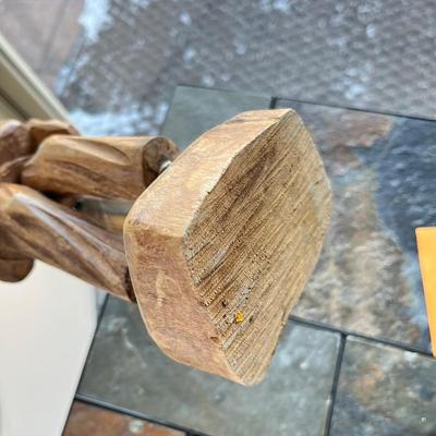 Wood carving of a peasant Mexican