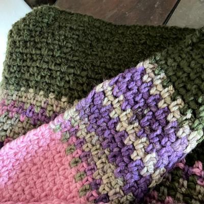 Pink Crochet Throw