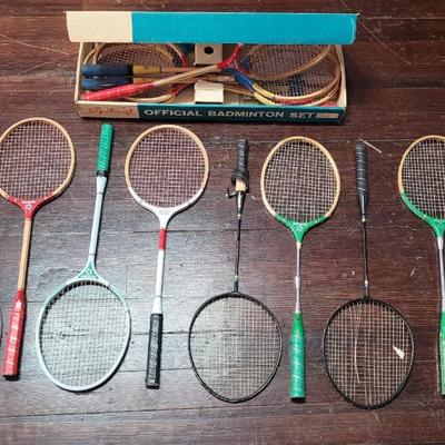 33:Vintage Badminton Set and Rackets