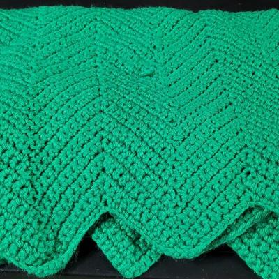 50: Green Afghan Blanket