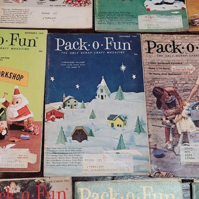 59: Vintage Large Lot of Pack o Fun Craft Magazines