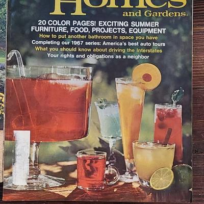 63: Vintage Mid Century Magazine Rack & Magazines