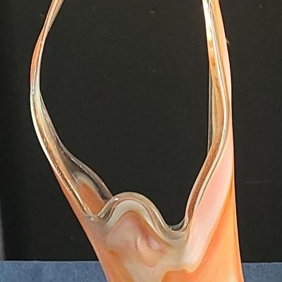 81: Vintage Blown Glass Sculptural Vase