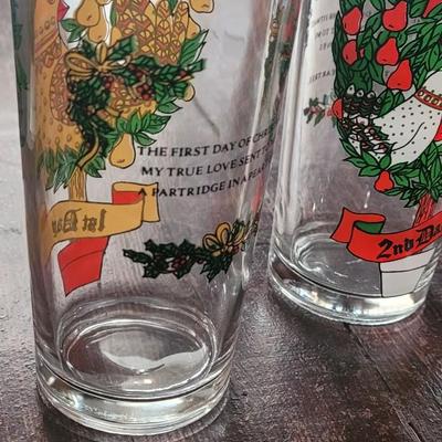 87: Vintage 12 Days of Christmas Glasses