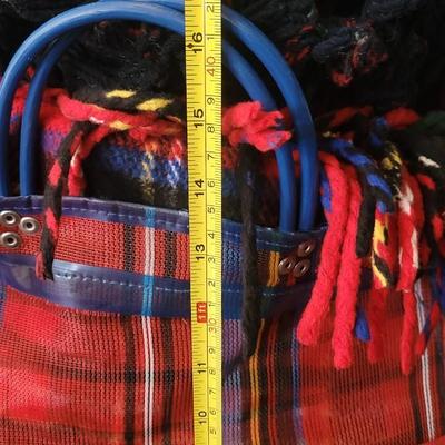 89: Vintage Plaid Bag & (2) Plaid Wool Blankets