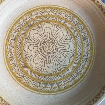 5 Franciscan Earthenware plates, Hacienda Gold  pattern