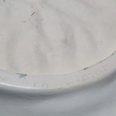 106: (2) Vintage Ceramic Santa Platters