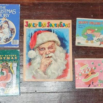 Lot 110: Vintage Christmas Books Lot