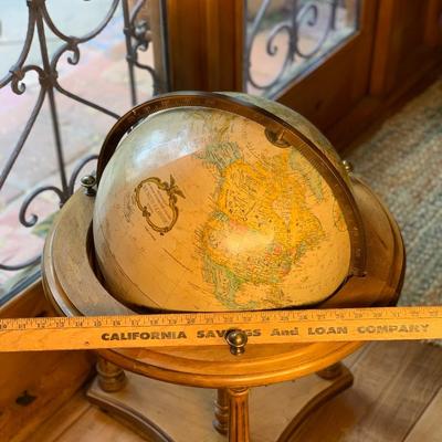 Vintage Replogle Terrestrial Globe World Classic Series on Stand
