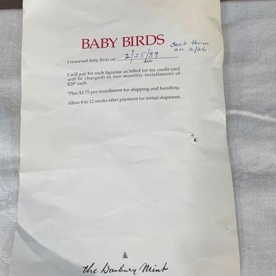 LOT 1R: The Danbury Mint Baby Birds Collection