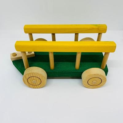 LOT 16: Wooden Train  & Dump Truck
