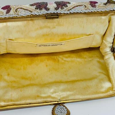 LOT 20: Vintage Beaded Clutches  & Leather Clutch