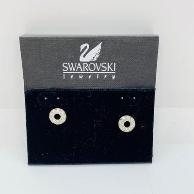 LOT 56: Swarovski Pierced Earrings, Faux Jade Necklace, Green Leaf Pin, & Irish Blessing