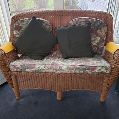 Wicker Settee