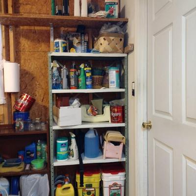 Metal Shelf with Contents
