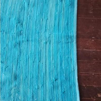 130: Turquoise Rag Area Rug