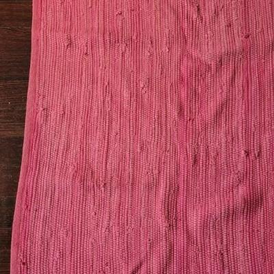 131: Pink Rag Area Rug
