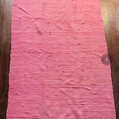 131: Pink Rag Area Rug