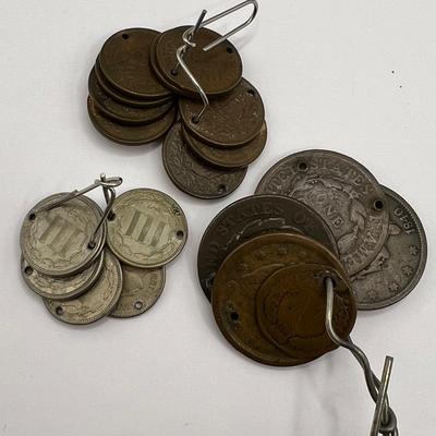 8763 Antique Coins 1816, 1818 Coronet Head Large Cent, 1893 Columbian Exposition Half Dollar & more