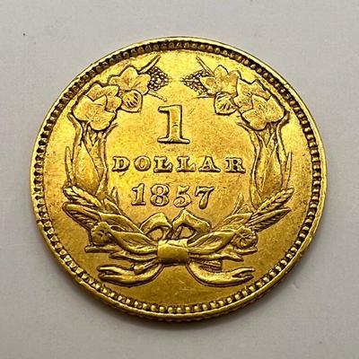 8775 Princess 1857 One Dollar Gold Coin