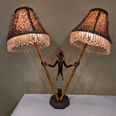 Import Collection Bellhop Monkey Double Lamp