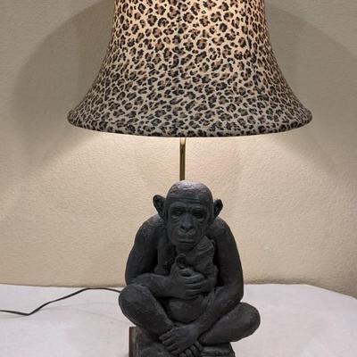 1990's Sitting Chip and Baby Table Lamp