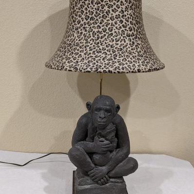 1990's Sitting Chip and Baby Table Lamp