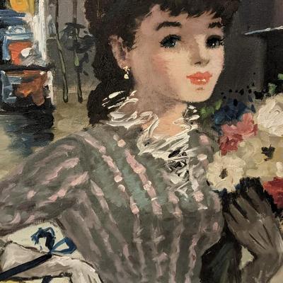 Mid Century M.Valmain Parisian Oil Painting