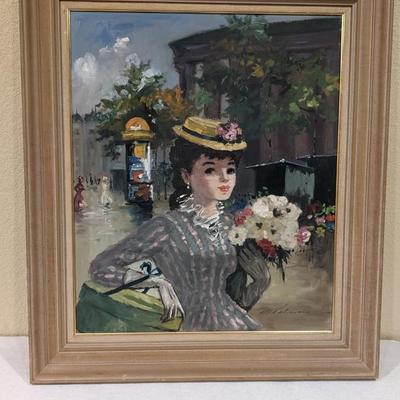 Mid Century M.Valmain Parisian Oil Painting
