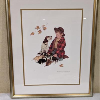 Numbered & Framed Norman Rockwell Offset Lithographs