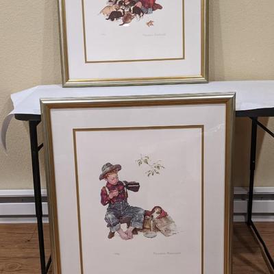 Numbered & Framed Norman Rockwell Offset Lithographs