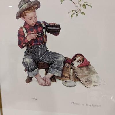 Numbered & Framed Norman Rockwell Offset Lithographs