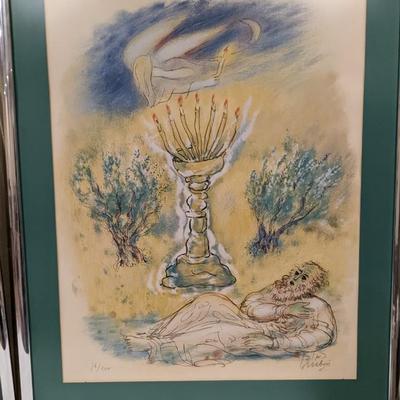 Framed W/ Provenance Vintage Reuven Rubin (Reuben) Israeli Art Lithographs