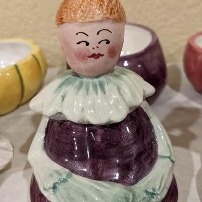 4 Horchow Italy Neiman Marcus Garden Of Eden Fairies Condiment Jelly Jars