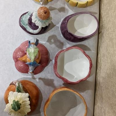 4 Horchow Italy Neiman Marcus Garden Of Eden Fairies Condiment Jelly Jars