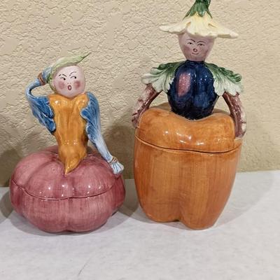4 Horchow Italy Neiman Marcus Garden Of Eden Fairies Condiment Jelly Jars