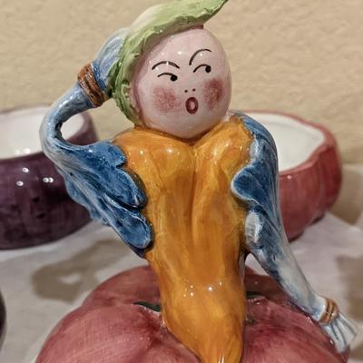4 Horchow Italy Neiman Marcus Garden Of Eden Fairies Condiment Jelly Jars