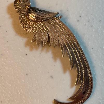 Sterling Bird of Paradise brooch